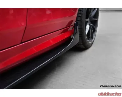 Carbonado CFRP DP Style Side Skirts Under Board Mercedes Benz C63 AMG C Class Coupe W204 2012-2014 - CF1113-2DP