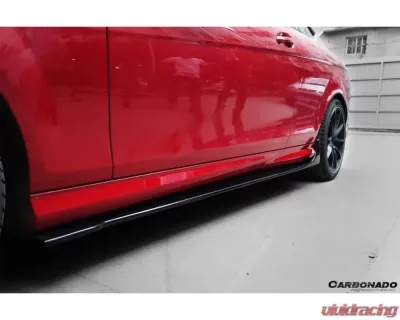 Carbonado CFRP DP Style Side Skirts Under Board Mercedes Benz C63 AMG C Class Coupe W204 2012-2014 - CF1113-2DP