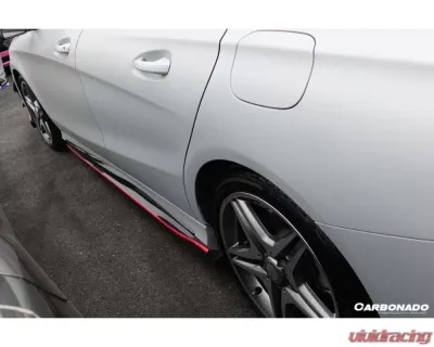 Carbonado CFRP RZS Style Side Skirts Under Board Mercedes Benz CLA Sport | CLA45 AMG W117 2014-2016 - CF1117RZR.SS