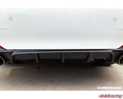 Carbonado CFRP MP Style Dual Exhaust Rear Lip - M-Tech Only BMW 3 Series F30 | F35 2013-2019 - CF3229MP.DRL