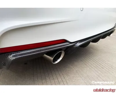 Carbonado CFRP MP Style Dual Exhaust Rear Lip - M-Tech Only BMW 3 Series F30 | F35 2013-2019 - CF3229MP.DRL