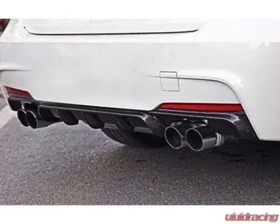 Carbonado CFRP MP Style Qual Exhaust Rear Lip - M-Tech Only BMW 3 Series F30 | F35 2013-2019 - CF3229MP.QRL