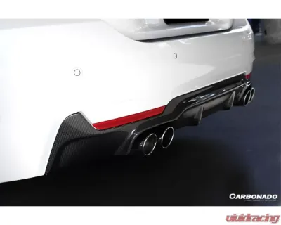 Carbonado CFRP 3D Style Rear Qual Exhaust Diffuser - M-Tech Only BMW 4 Series F32 | F33 | F36 2013-2020 - CF3231D3.QRD