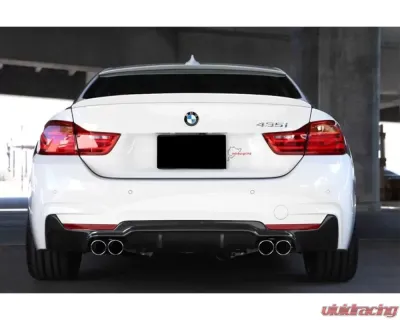 Carbonado CFRP 3D Style Rear Qual Exhaust Diffuser - M-Tech Only BMW 4 Series F32 | F33 | F36 2013-2020 - CF3231D3.QRD