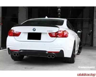 Carbonado CFRP 3D Style Rear Qual Exhaust Diffuser - M-Tech Only BMW 4 Series F32 | F33 | F36 2013-2020 - CF3231D3.QRD