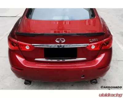 Carbonado CFRP RW Style Trunk Spoiler for Infiniti Q50 Sedan 2014-2017 - CF3506RW.TS