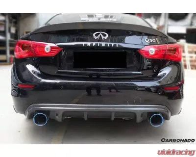 Carbonado CFRP VE Style Rear Lip & Diffuser Infiniti Q50 Sedan 2014-2017 - CF3506VRD-2.RD