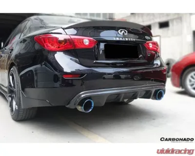 Carbonado CFRP VE Style Rear Lip & Diffuser Infiniti Q50 Sedan 2014-2017 - CF3506VRD-2.RD