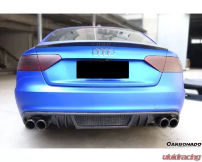 Carbonado CFRP DM Style Rear Lip Audi A5 Sline S5 Sedan 2009-2015 - CF3805DTM-4DR.L