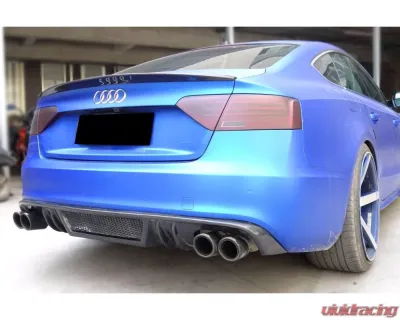 Carbonado CFRP DM Style Rear Lip Audi A5 Sline S5 Sedan 2009-2015 - CF3805DTM-4DR.L