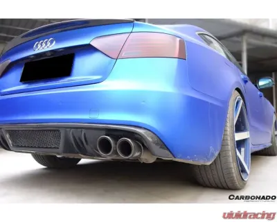 Carbonado CFRP DM Style Rear Lip Audi A5 Sline S5 Sedan 2009-2015 - CF3805DTM-4DR.L