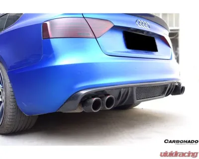 Carbonado CFRP DM Style Rear Lip Audi A5 Sline S5 Sedan 2009-2015 - CF3805DTM-4DR.L