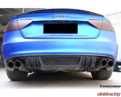 Carbonado CFRP DM Style Rear Lip Audi A5 Sline S5 Sedan 2009-2015 - CF3805DTM-4DR.L