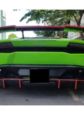 Carbonado CFRP RZS Style Rear Diffuser Lamborghini Huracan LP610 | LP580 2015-2020                                     - CF5556RZS.RD - Image 6