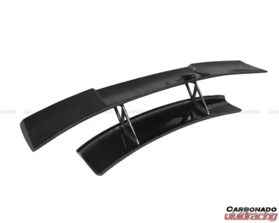 Carbonado Carbon Fiber Trunk Spoiler for McLaren 650S/12C 2011-2017, Black SS Finish - CF8002BKSSRZS-W