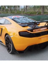 Carbonado Carbon Fiber Trunk Spoiler for McLaren 650S/12C 2011-2017, Black SS Finish                                     - CF8002BKSSRZS-W - Image 12