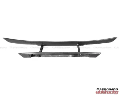 Carbonado Carbon Fiber Trunk Spoiler for McLaren 650S/12C 2011-2017, Black SS Finish - CF8002BKSSRZS-W