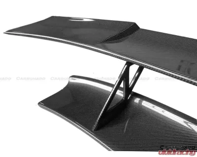 Carbonado Carbon Fiber Trunk Spoiler for McLaren 650S/12C 2011-2017, Black SS Finish - CF8002BKSSRZS-W