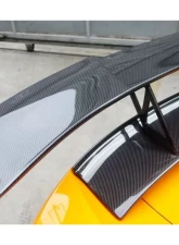 Carbonado Carbon Fiber Trunk Spoiler for McLaren 650S/12C 2011-2017, Black SS Finish                                     - CF8002BKSSRZS-W - Image 6
