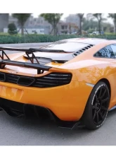 Carbonado Carbon Fiber Trunk Spoiler for McLaren 650S/12C 2011-2017, Black SS Finish                                     - CF8002BKSSRZS-W - Image 10