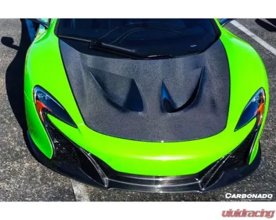Carbonado CFRP OEM Style Front Lip for McLaren 650S 2014-2017, Carbon Fiber Finish - CF8003OE650S-FBFL