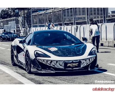 Carbonado CFRP OEM Style Front Bumper Side Splitter for McLaren 600LT 2018-2021 - CF8007OE-FBSS