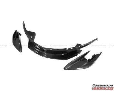 Carbonado CFRP 600LT Style Front Bumper Lip w/ Side Splitter McLaren 540C | 570S 2015-2020 - CF8007OE-FL