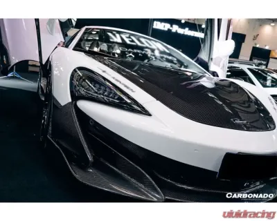 Carbonado CFRP 600LT Style Front Bumper Lip w/ Side Splitter McLaren 540C | 570S 2015-2020 - CF8007OE-FL
