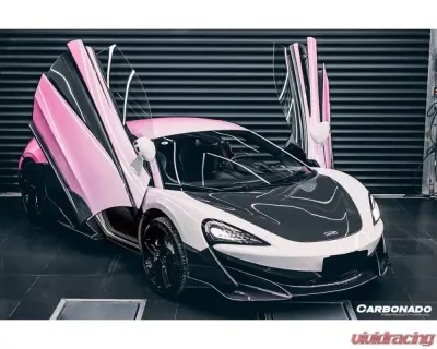 Carbonado CFRP 600LT Style Front Bumper Lip w/ Side Splitter McLaren 540C | 570S 2015-2020 - CF8007OE-FL