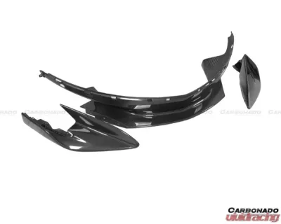 Carbonado CFRP 600LT Style Front Bumper Lip w/ Side Splitter McLaren 540C | 570S 2015-2020 - CF8007OE-FL