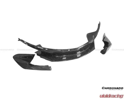 Carbonado CFRP 600LT Style Front Bumper Lip w/ Side Splitter McLaren 540C | 570S 2015-2020 - CF8007OE-FL