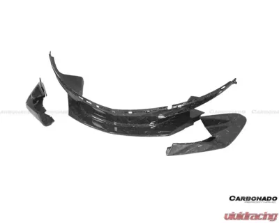 Carbonado CFRP 600LT Style Front Bumper Lip w/ Side Splitter McLaren 540C | 570S 2015-2020 - CF8007OE-FL