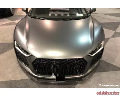 Carbonado CFRP VRS Style Front Lip for Audi R8 2016-2019, Carbon Fiber Finish - CF8358VRS-FL