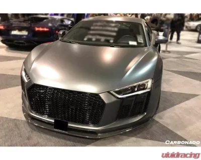 Carbonado CFRP VRS Style Front Lip for Audi R8 2016-2019, Carbon Fiber Finish - CF8358VRS-FL