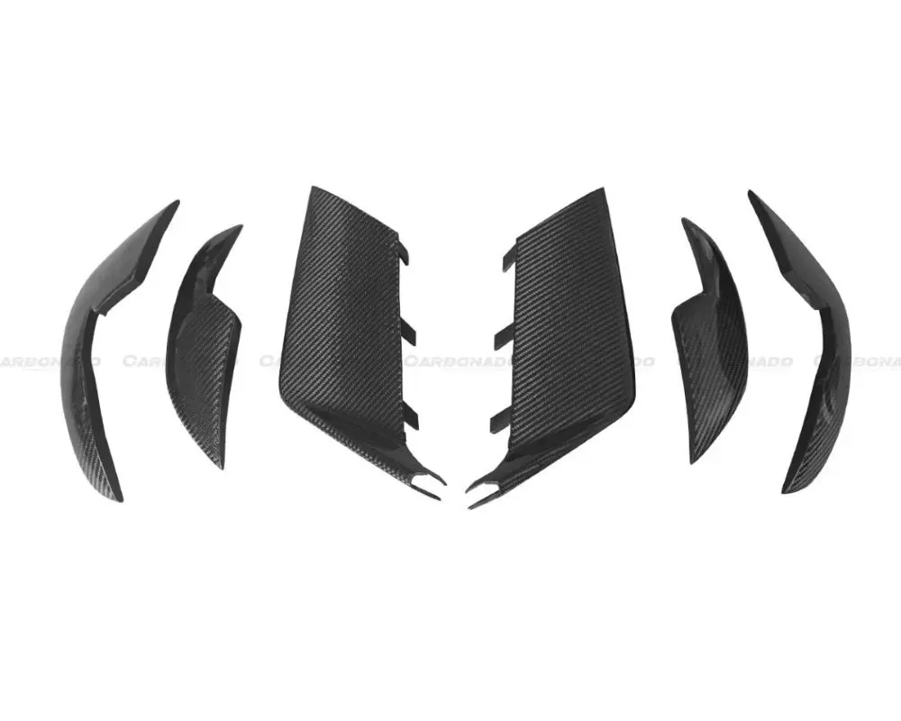 Carbonado FGCF BS Style Front Bumper Canards Audi RS6 Avant 2013-2018 - FGCF8362BS.CRD
