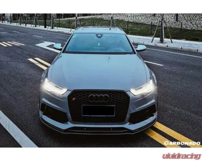 Carbonado Carbon Fiber Reinforced Polymer Front Lip for Audi RS6 Avant 2013-2018 - CF8363MTN-FL