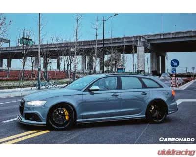 Carbonado Carbon Fiber Reinforced Polymer Front Lip for Audi RS6 Avant 2013-2018 - CF8363MTN-FL