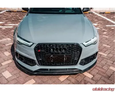 Carbonado Carbon Fiber Reinforced Polymer Front Lip for Audi RS6 Avant 2013-2018 - CF8363MTN-FL