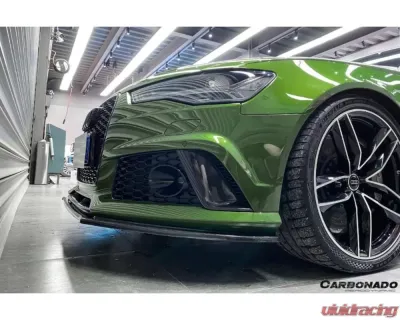 Carbonado Carbon Fiber Reinforced Polymer Front Lip for Audi RS6 Avant 2013-2018 - CF8363MTN-FL