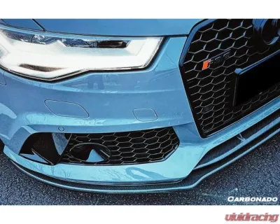 Carbonado Carbon Fiber Reinforced Polymer Front Lip for Audi RS6 Avant 2013-2018 - CF8363MTN-FL