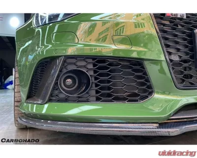 Carbonado CFRP OE Style Front Bumper Caps Audi RS6 Avant 2013-2018 - CF8363RS6-CA