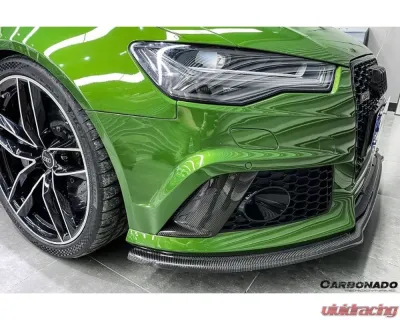 Carbonado CFRP OE Style Front Bumper Caps Audi RS6 Avant 2013-2018 - CF8363RS6-CA