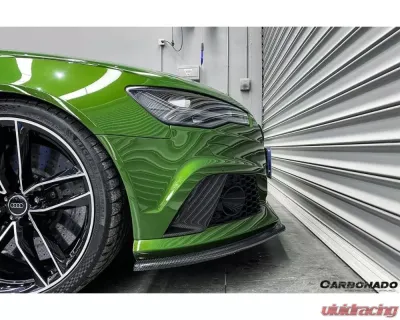 Carbonado CFRP OE Style Front Bumper Caps Audi RS6 Avant 2013-2018 - CF8363RS6-CA