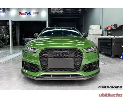 Carbonado CFRP OE Style Front Bumper Caps Audi RS6 Avant 2013-2018 - CF8363RS6-CA