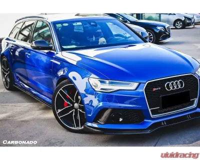 Carbonado CFRP OE Style Front Bumper Caps Audi RS6 Avant 2013-2018 - CF8363RS6-CA