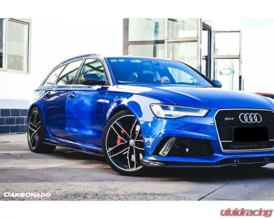 Carbonado CFRP OE Style Front Bumper Caps Audi RS6 Avant 2013-2018 - CF8363RS6-CA
