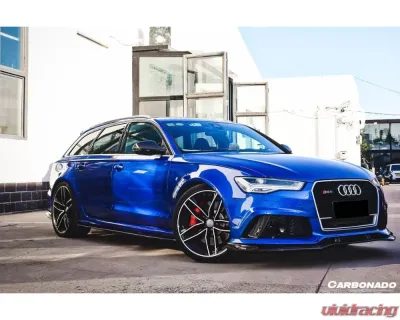 Carbonado CFRP OE Style Front Bumper Caps Audi RS6 Avant 2013-2018 - CF8363RS6-CA