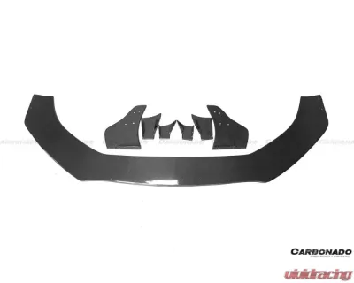 Carbonado CFRP BKSS Style Front Lip & Front Lip Under Board Audi S3 | A3 S-Line Sedan 2013-2016 - CF8369BKSS-2-FL