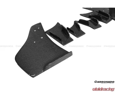 Carbonado CFRP BKSS Style Front Lip & Front Lip Under Board Audi S3 | A3 S-Line Sedan 2013-2016 - CF8369BKSS-2-FL