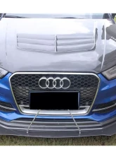 Carbonado CFRP BKSS Style Front Lip & Front Lip Under Board Audi S3 | A3 S-Line Sedan 2013-2016                                     - CF8369BKSS-2-FL - Image 7